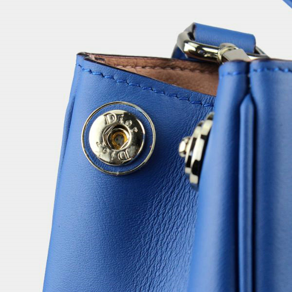 small Christian Dior diorissimo original calfskin leather bag 44374 blue&pink